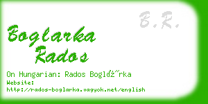 boglarka rados business card